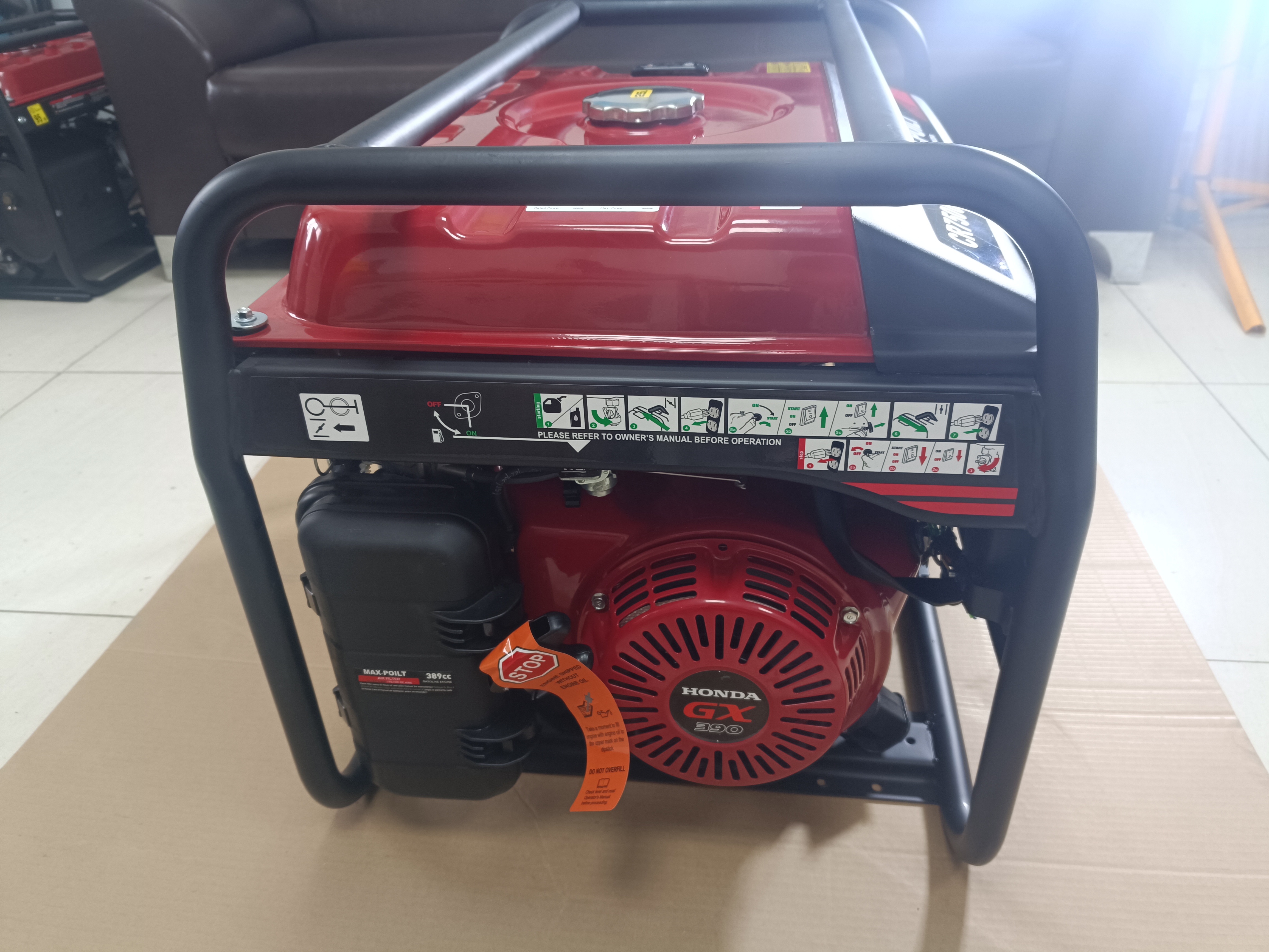 h0nda 12V DC Electric Start Silent Portable Power Alternator CR7500GXE-SM with Design