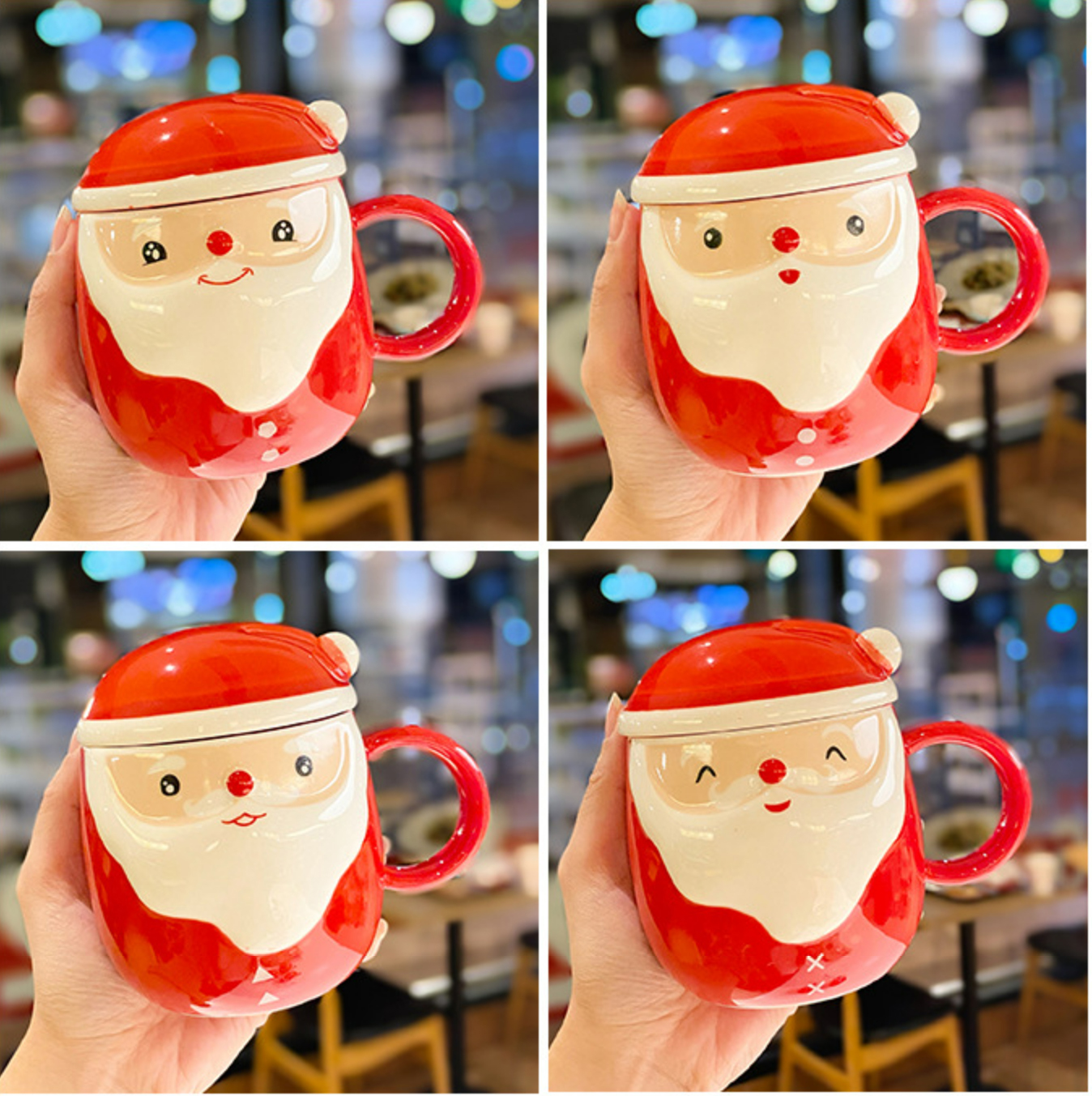 Cute and Festive Christmas Ceramic Mug Holiday Gift Water Cup Creative Personality Mug