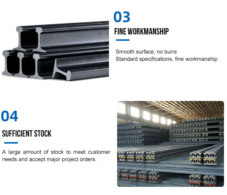 Non-secondary Railway Rail 4kgs/m H Beam Steel Rails CE Certification for Railroad Track Standard Light Rail