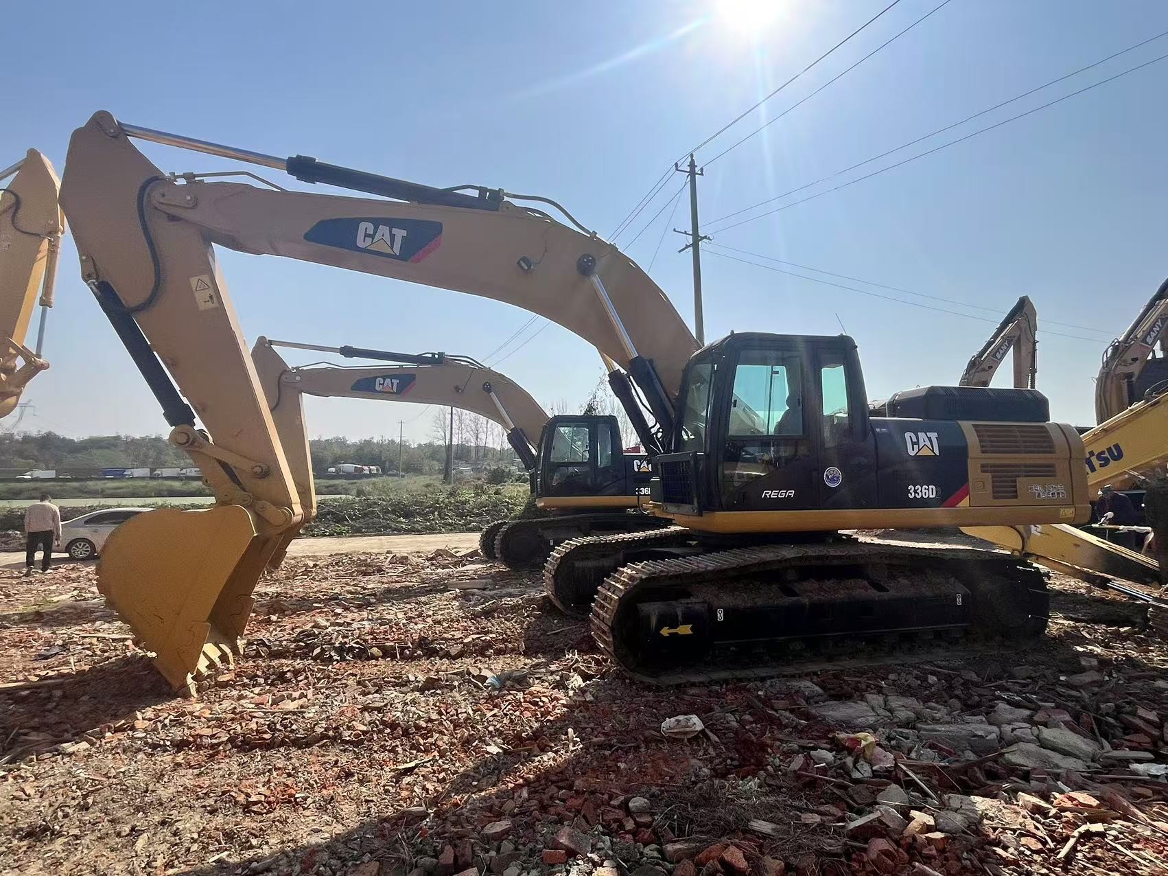 Second-hand Digger Caterpillar CAT336D2 Long Reach Excavator Boom Crawler Excavator