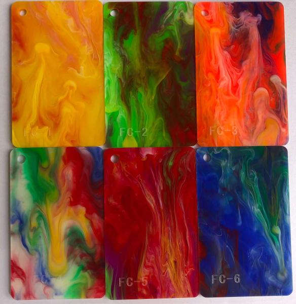Quality Sawed Drilled 4ft × 8ft Painting Oil Paint Pattern Acrylic Sheet for sale