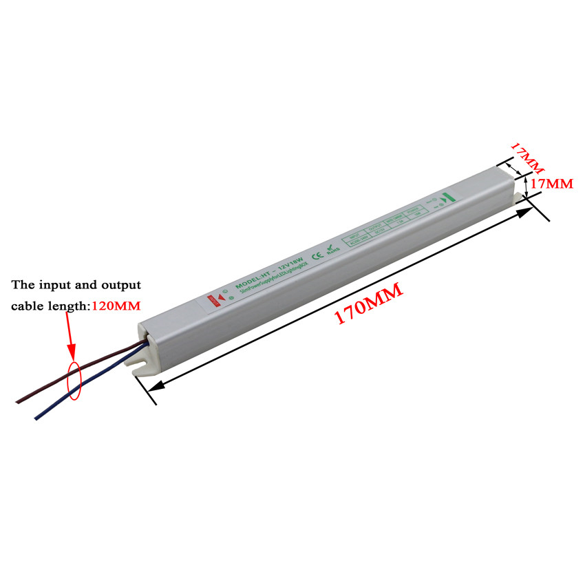 12v 18w New Slim power supply IP20 LED transformer Adapter for LED Light