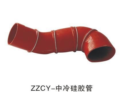 Standard Size Bus Accessories Red Color Intercooled Silicone Tube For Yutong