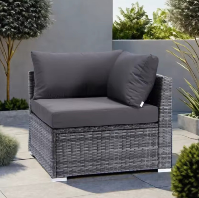 Outdoor Wicker Rattan Sofa Set Rattan Chair Sectional Cushion Lawn Garden Furniture