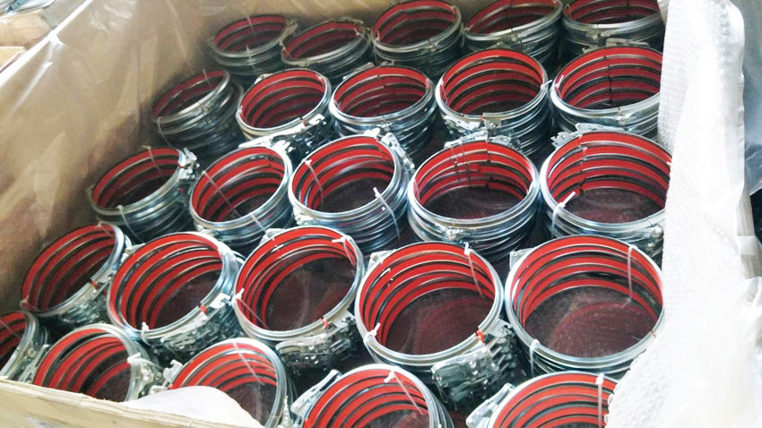 Round 100mm - 600mm Galvanized Steel Pipe Clamp Modular Ducting