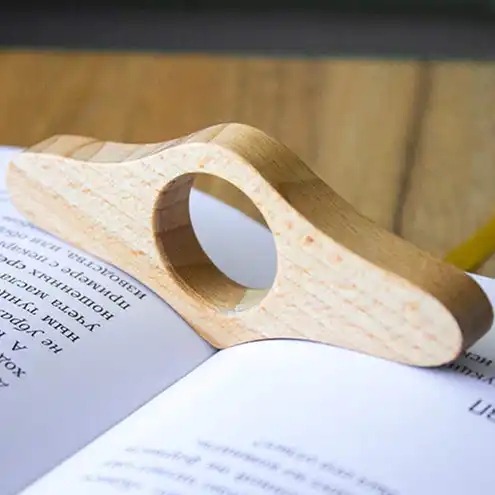 High quality gift for readers wooden thumb pages clip reading card pages to keep books open