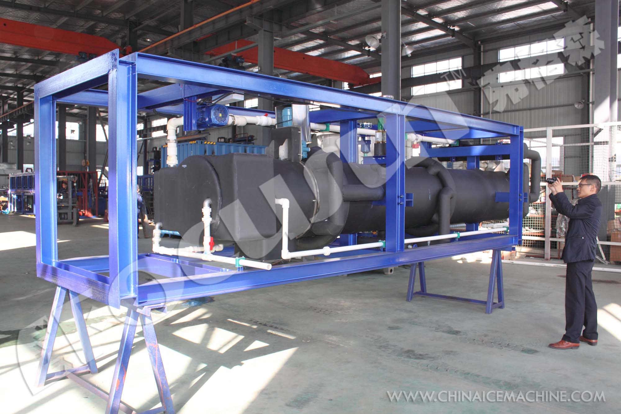 High Capacity 60 000 Kilos PLC Ice Roll Tube Making Machines with R404A Refrigerant