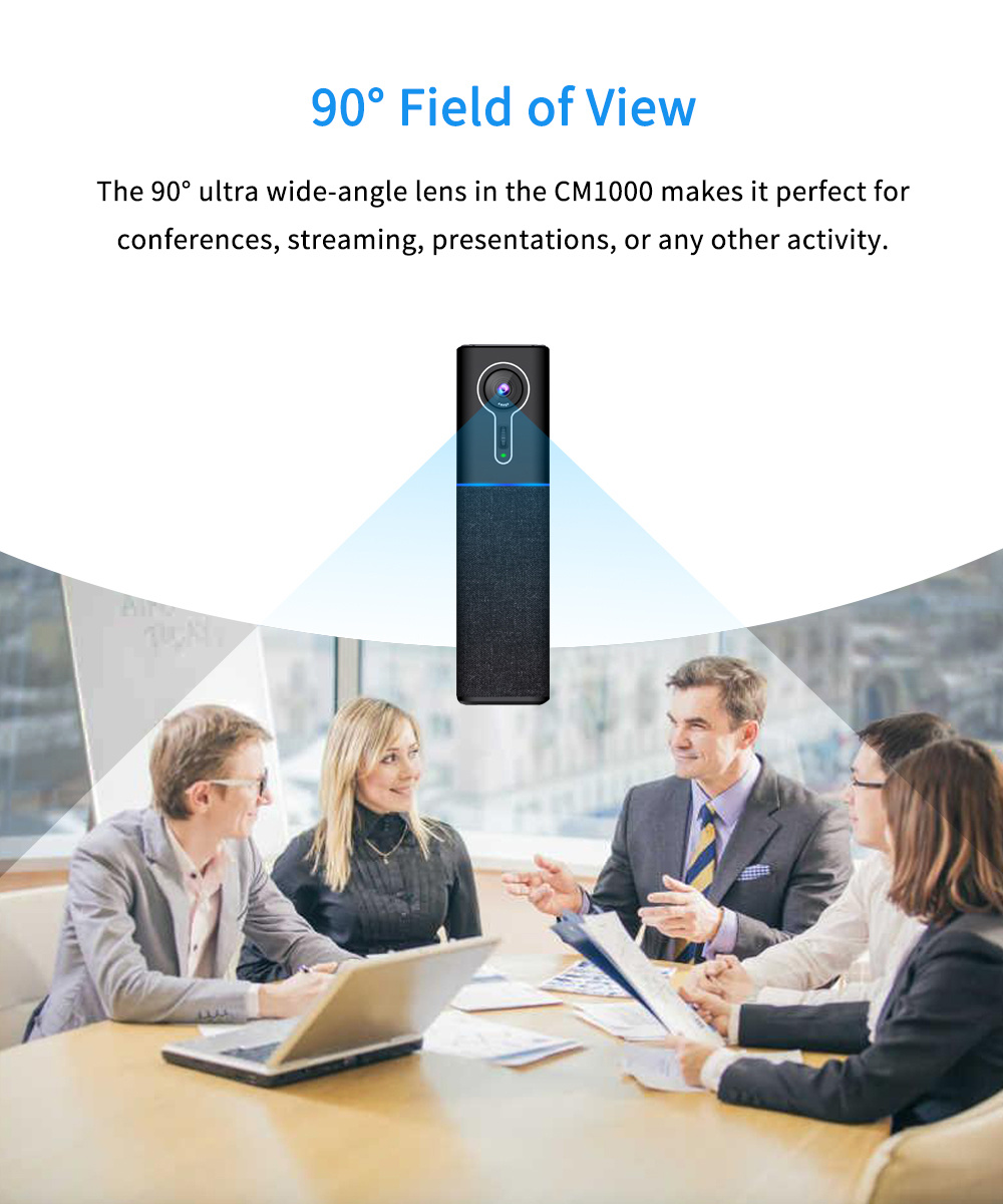 USB Conference Camera and Speakerphone System Portable All-in-One Plug-in-Play Conference Webcam