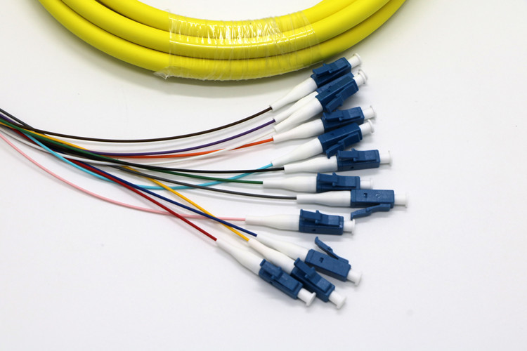 24 Core Multi Fiber Break Out Cable LC/UPC-LC/UPC Strip on 0.9mm tight buffer