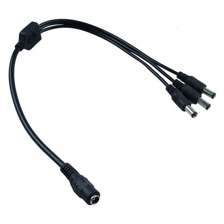 1 Input to 3 Output 1 Female to 3 Male 5.5x2.1 mm DC Power Supply Splitter Cable for CCTV Led Strip