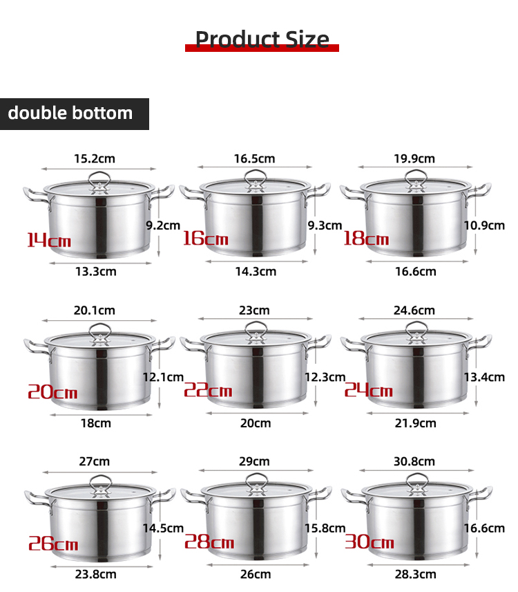 Mirror Polished Stock Pot Induction Soup Pot For Cooking