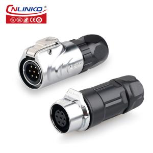 CNLINKO IP68 Waterproof Industrial Plug and Socket 7 Pin Electrical 12 Volt Dc