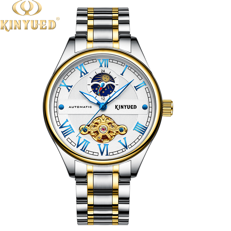 KINYUED men's automatic mechanical watch tourbillon waterproof mechanical wristwatches