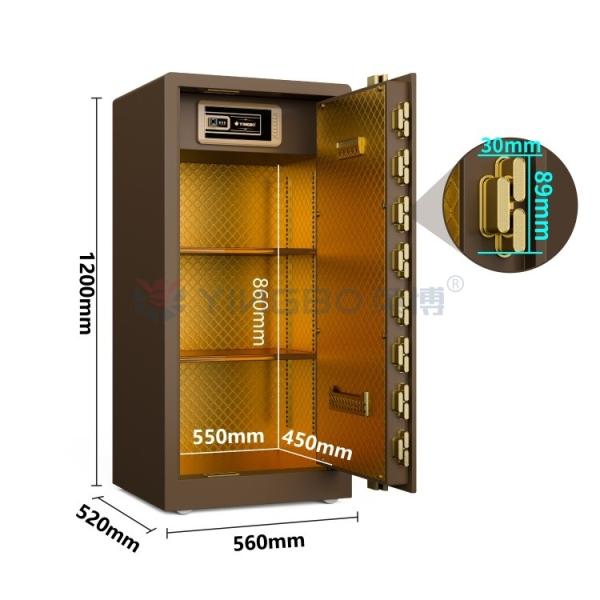 Biometric Fingerprint Lock Safe Box For Home Security YB/RS-120 Coffee safety