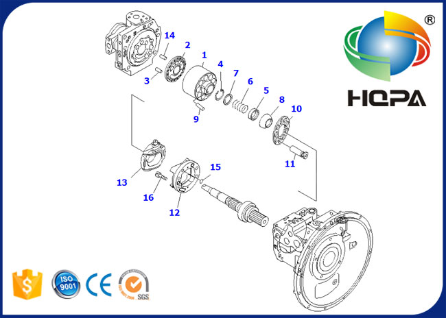 708-1L-00413 708-1L-00412 708-1L-00411 Hydraulic Main Pump Seal Kit for Komatsu PC100-6
