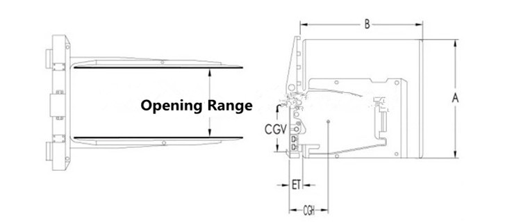 Efficient Carton Clamps Forklift Attachments , Class 3 Fork Truck Attachments