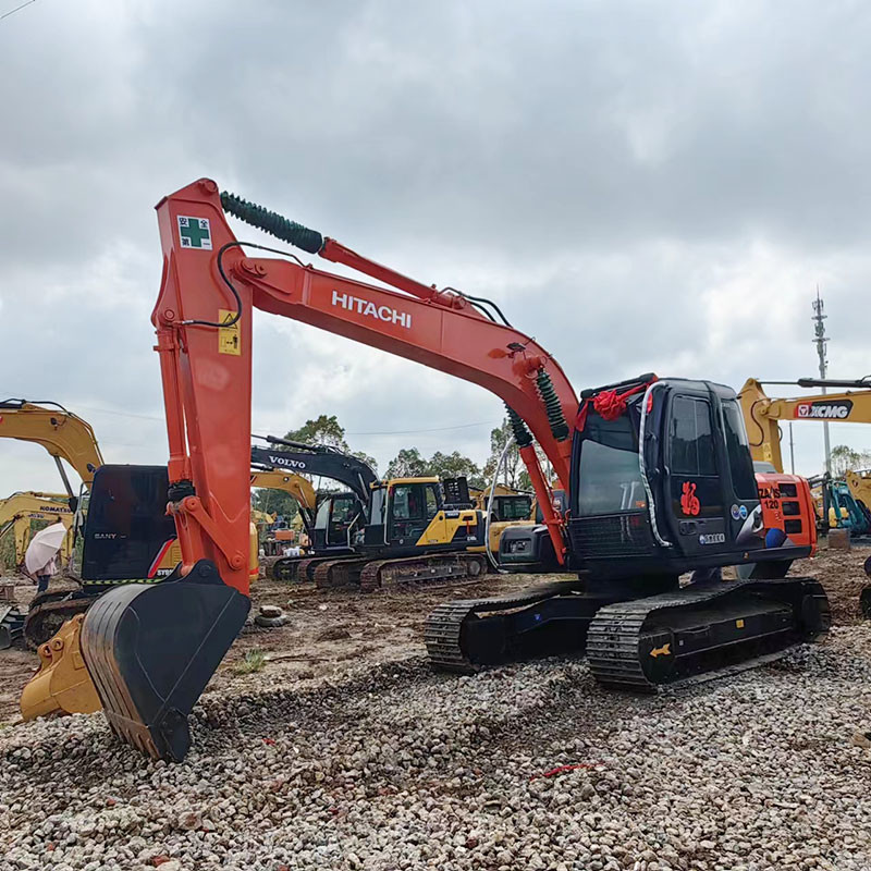 CE Used Hitachi ZX120-6 Excavator ISUZU CC-4BG1TC Engine 66kw 0.52m3 Bucket Capacity