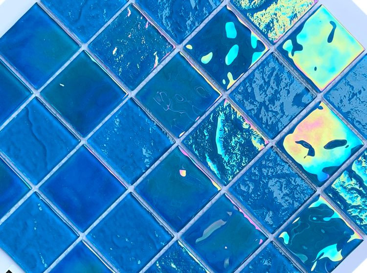 Room Occasion Luminous Swimming Pool Crystal Tempered Glass Mosaic with Glass Technique