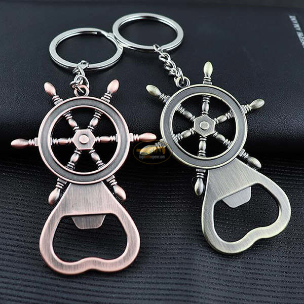 Cool Innovative Promotion Gift Wedding Favor Marine Theme Antique Copper Bronze Anchor Shape Bottle Opener Keychain