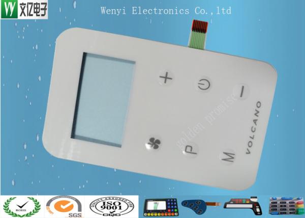 White Tactile Key Membrane Switch , high glossy PET Embossed Button Membrane