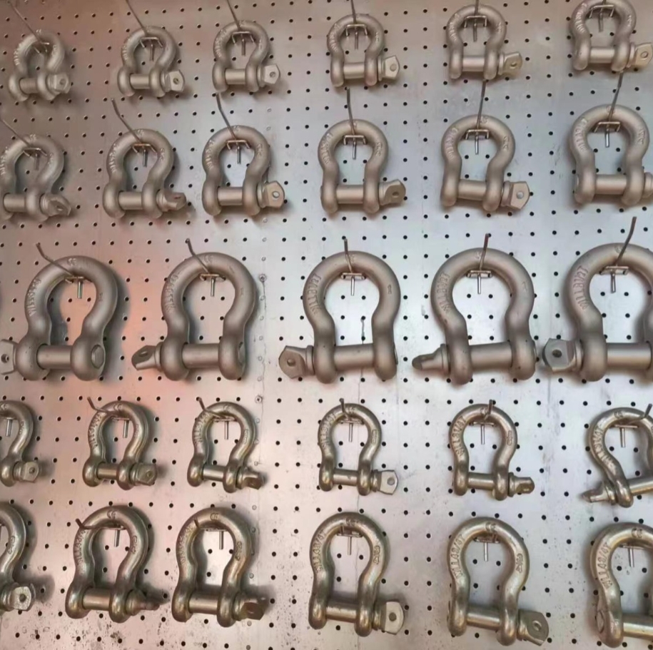 U Type D Shackles for Heavy Lifting Galvanized Steel Forged Screw Pin Anchor Shackle