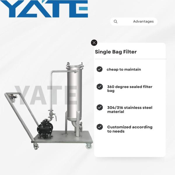 Industrial Movable Filter Housing Chemical Filter Housing Liquid Filter For Milk