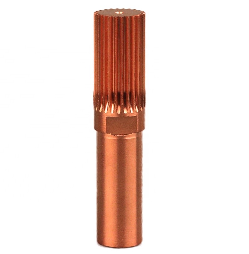 Polish Surface Electroplate 5 Axis CNC Copper Parts
