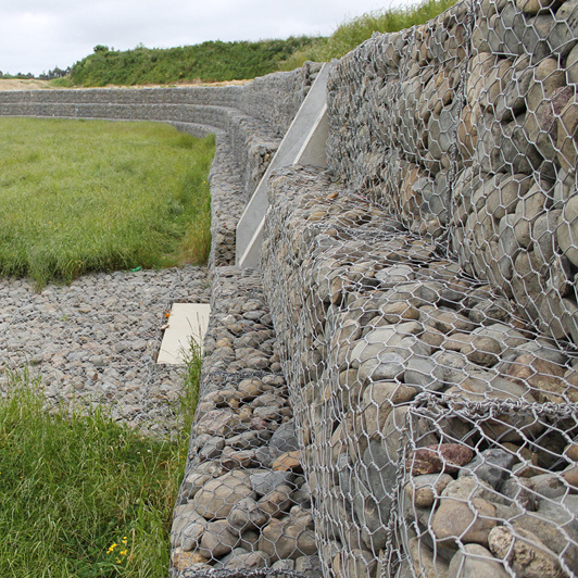 Galvanized Iron Wire Welding Pattern PVC Coated Gabion Basket for Flood Control Mesh