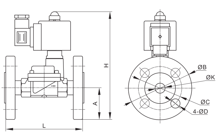 1-1/4'' Flanged Steam Stainless Steel Solenoid Valve 24V 220V
