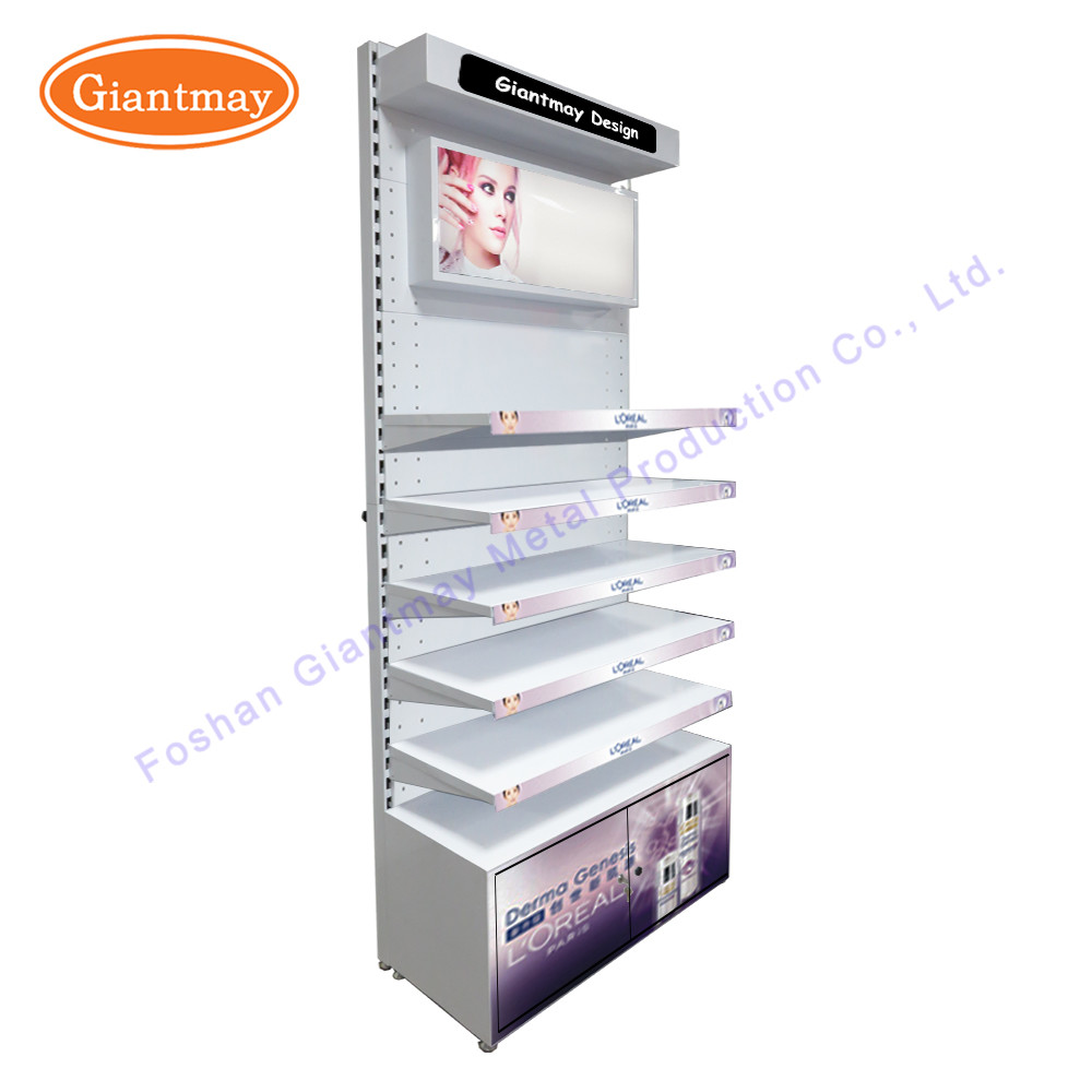 Cosmetics Store Makeup Floor Stand Showy Beauty Display Rack