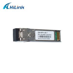 C Band Tunable 10GBASE ZR SFP+ Optical Module 10G DWDM Multi Rate 80KM SMF For