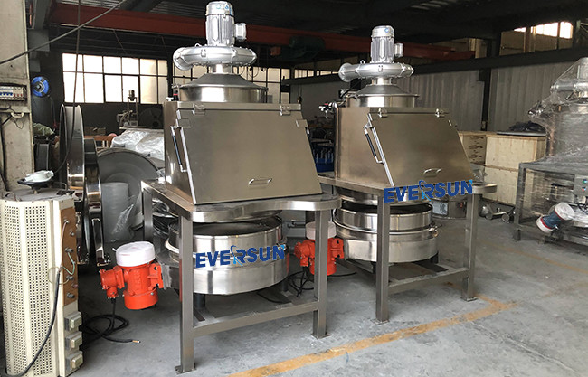 High Efficiency Big Bag Emptying Dump Station With Vibrating Screen For Grain