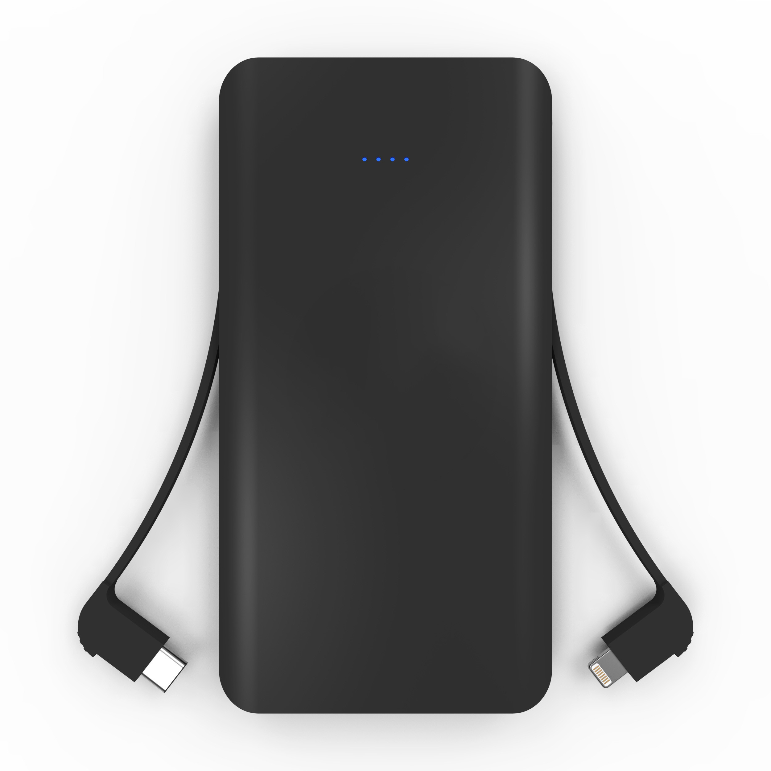 WIRELESS POWERBANK with type-c and lighting cable 8000mAh,Qi Power Bank,Portable Power Bank Charger QI Wireless Charge