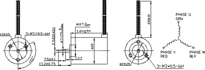 28mm Round High Voltage Brushless Dc Motor For High Speed Application