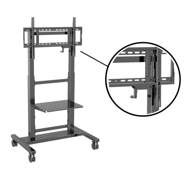 55-86 Inch Floor Stand Adjustable Smart TV Stands Mobile Stand Movable Trolley