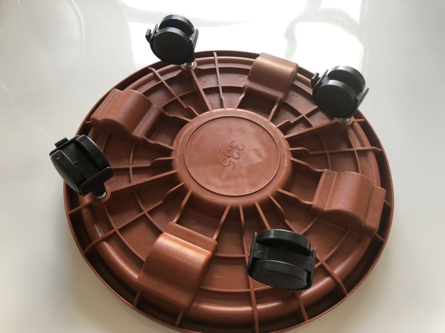 Durable Flower Pot Wheels / Garden Pot Movers Wheels Mould Injection Finishing