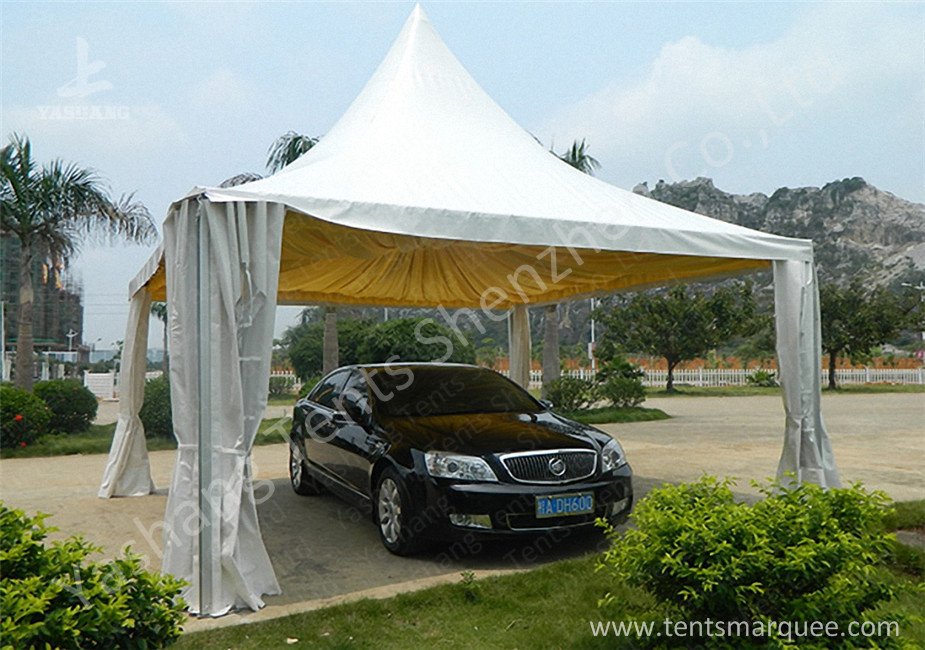 French Type Stainless Frame high peak pole tent , aluminum canopy tent with Linings