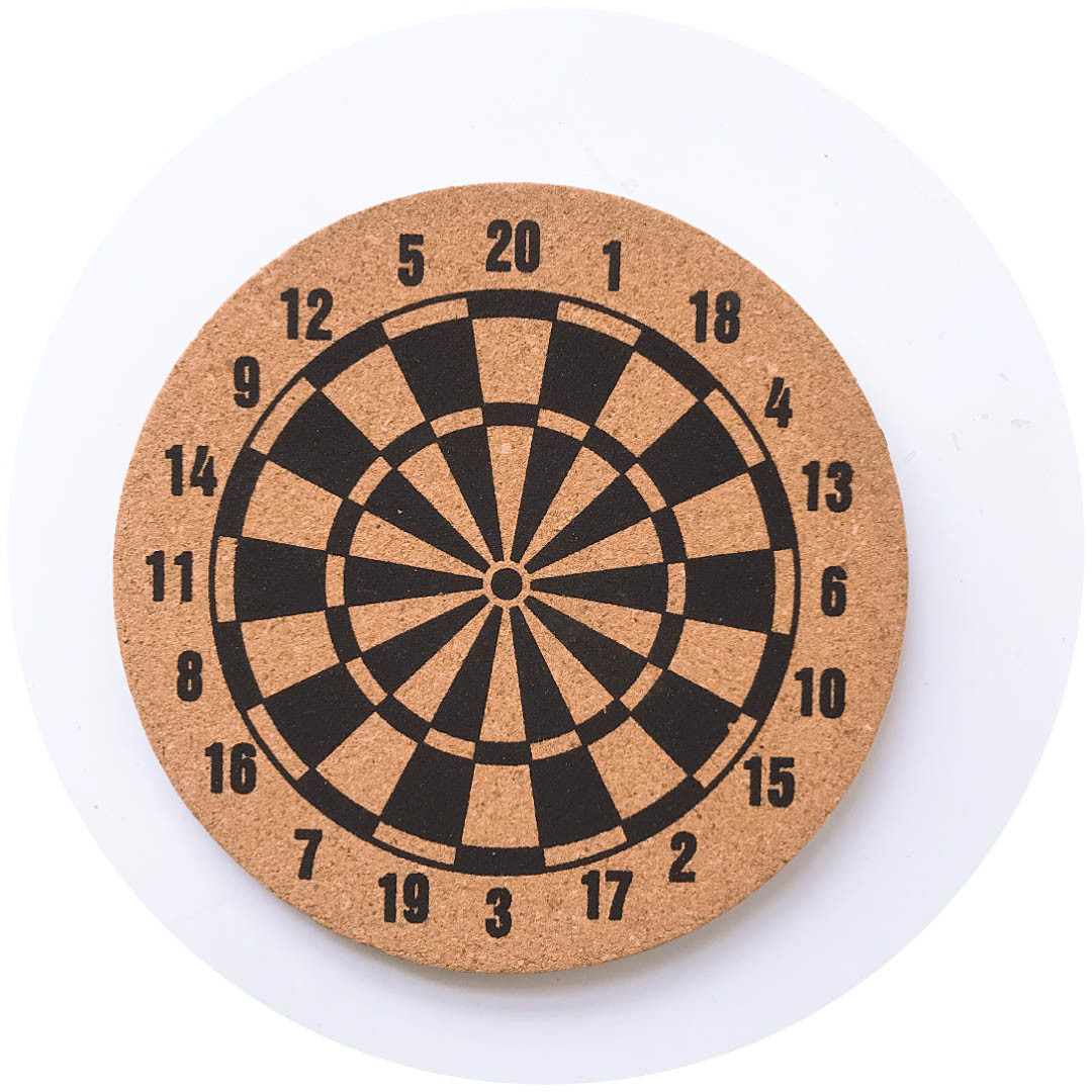 BSCI Durability Cork Dart Board Backboard Wall Protector Dia12'' 17''