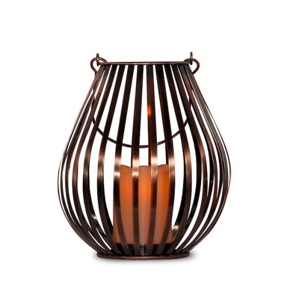 Quality Bronze Painted 260mm Hurricane Lights Candle Holders / Metal Candle Holder for sale