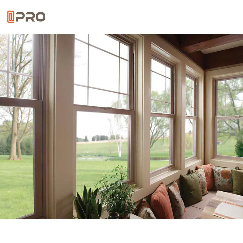 Customized Aluminium Double Top Hung Window Opener American Sash Windows
