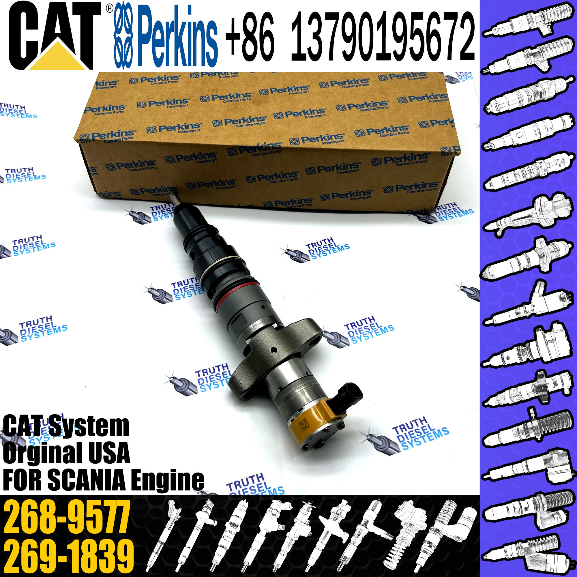 C7 Diesel Engine Common Rail Fuel Injector 293-4071 20R-8064 20R8064 245-3517 245-3518 387-9435 3879435 268-9577