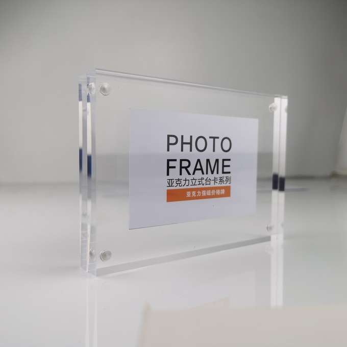 Clear Freestanding 4X6 Acrylic Photo Frame Double Sided Acrylic Frameless Poster Frames