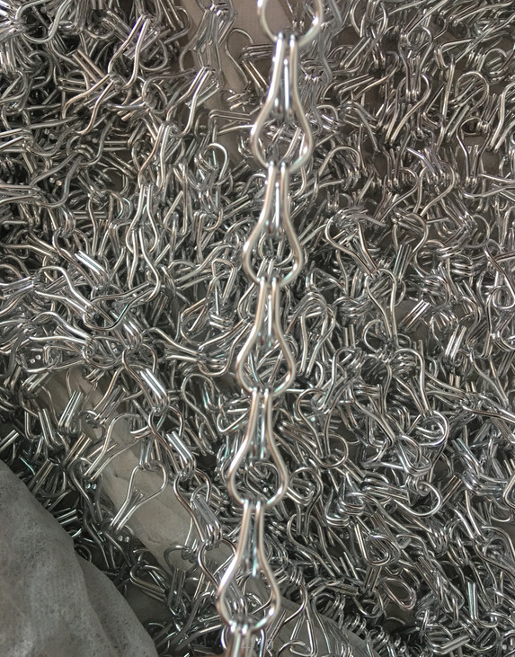 Aluminum Alloy Metal Chain Link Curtain 1.6mm And 2.0mm Wire Diameter