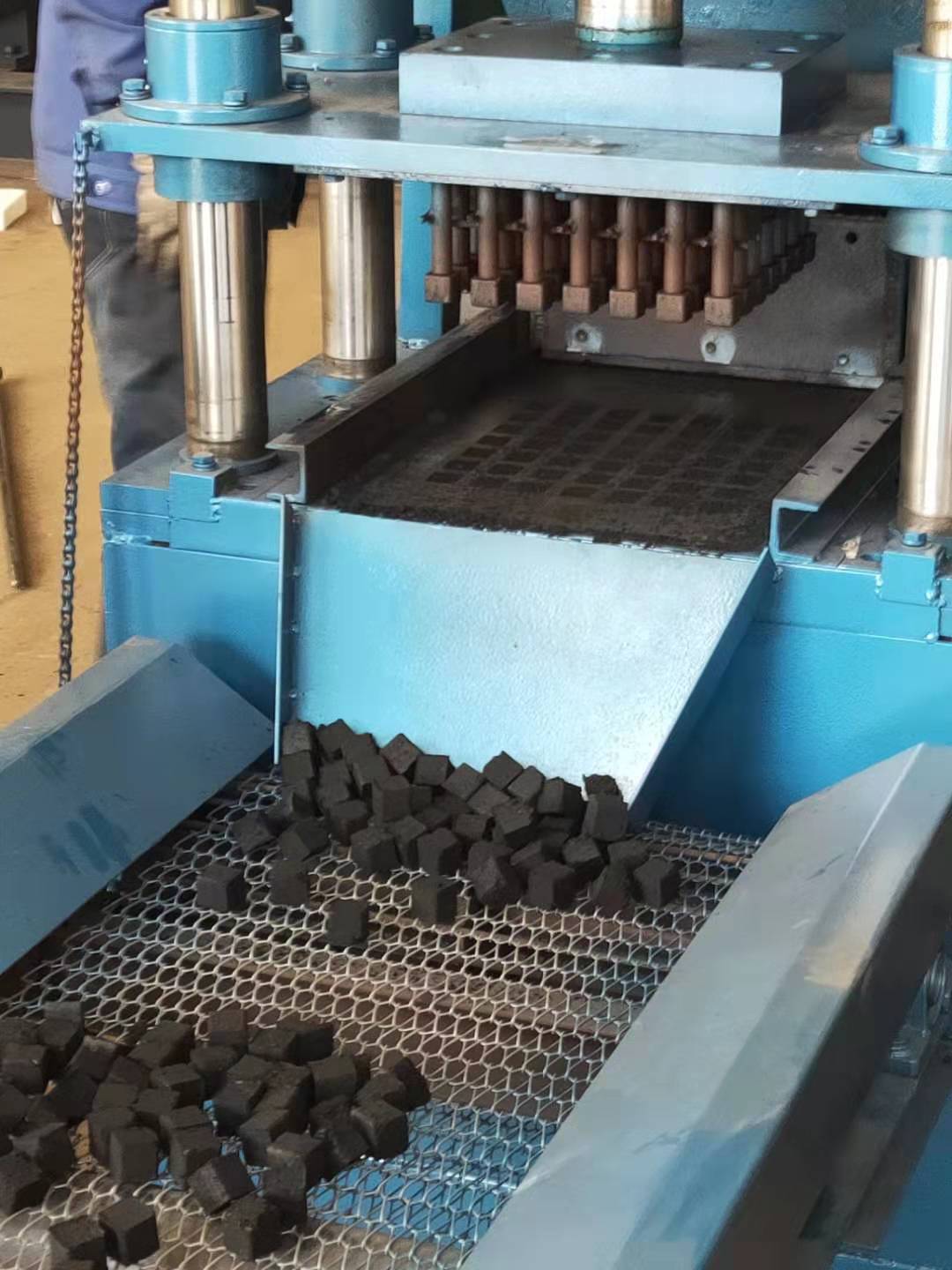 50mm 11kw PLC Smoke Free Charcoal Briquette Machine