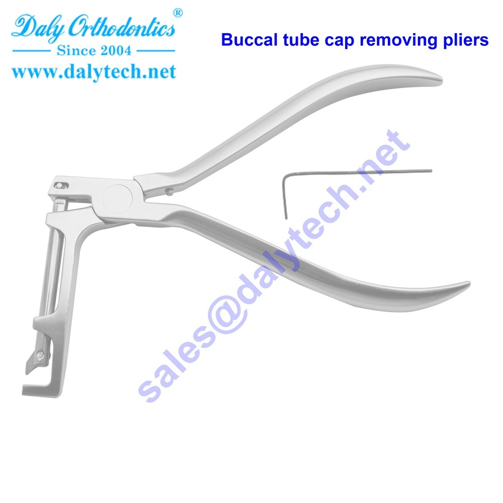 Buccal tube cap removing pliers of ortho pliers for dental instruments