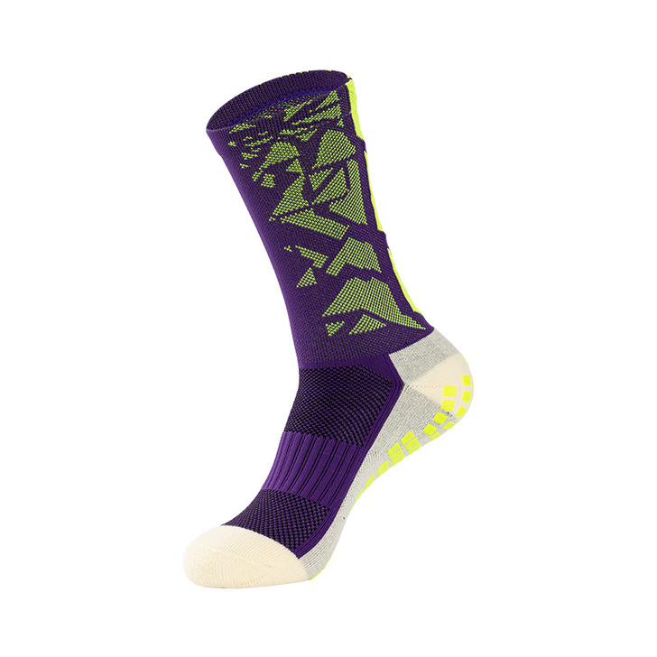 Casual Solid Color Soccer Socks for Men Custom Logo Compression Anti-Slip Sports Socks