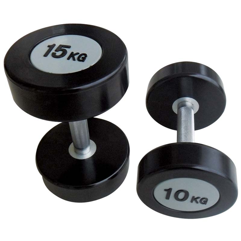 Round Head Rubber Coated Dumbbell Gym Fitness Equipment