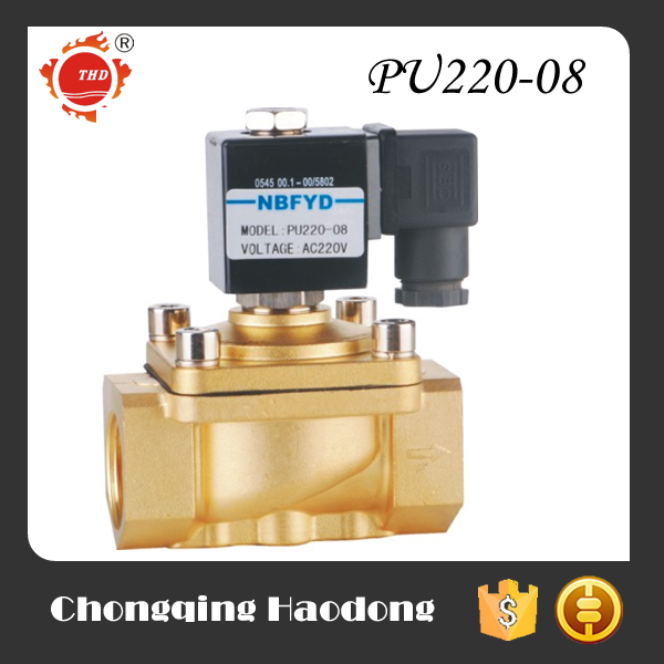 AC 220V 3/4 Inch Brass Electric Solenoid Valve For Hot Water NC