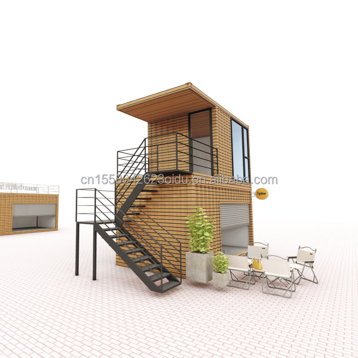 Modern Design Wooden Flat Pack Tiny Container House with 50/75/100mm Wave Sandwich Panel Wall and Multiple Usage Options