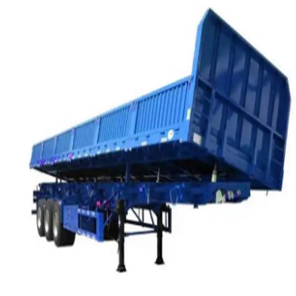 Durable 3/4 Axle 50ton 45 Cbm Rear Dump Truck Tipper Semi Trailer With Heavy